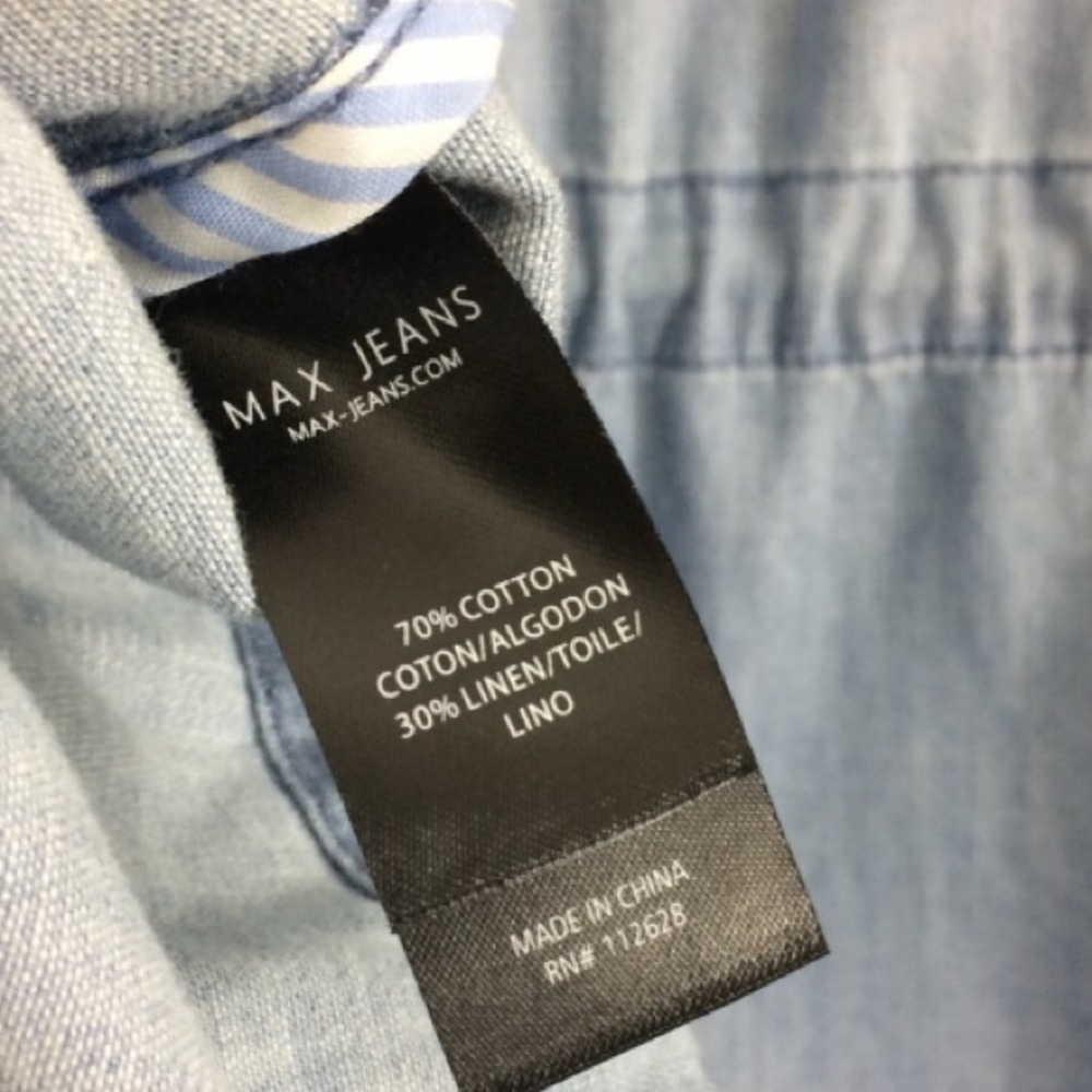 Max Studio Chambray Utility Anorak Jacket Jeans - Picture 5 of 7
